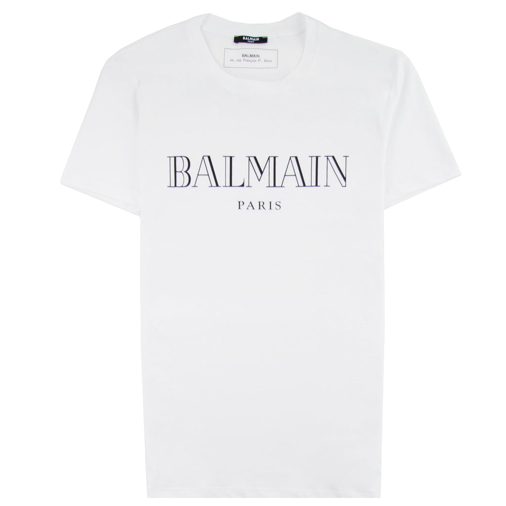 Balmain Logo Cotton T-shirt White