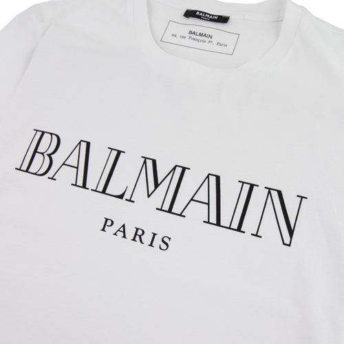 Balmain Logo Cotton T-shirt White