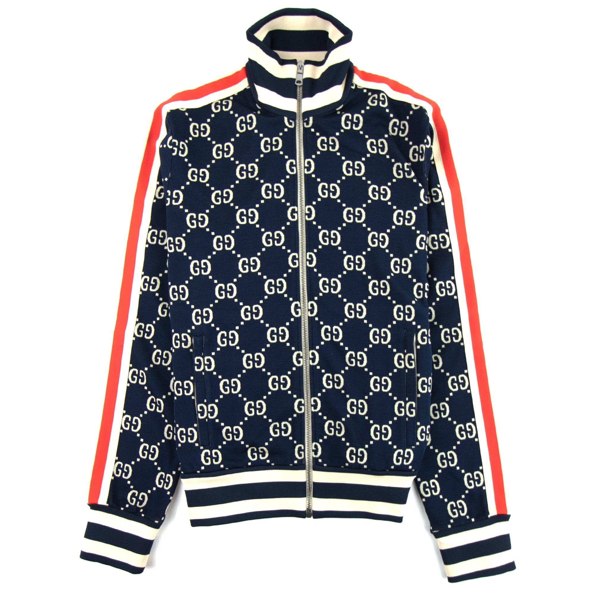 Gucci Jacquard GG Zip Up Jacket Blue | ONU – Onu