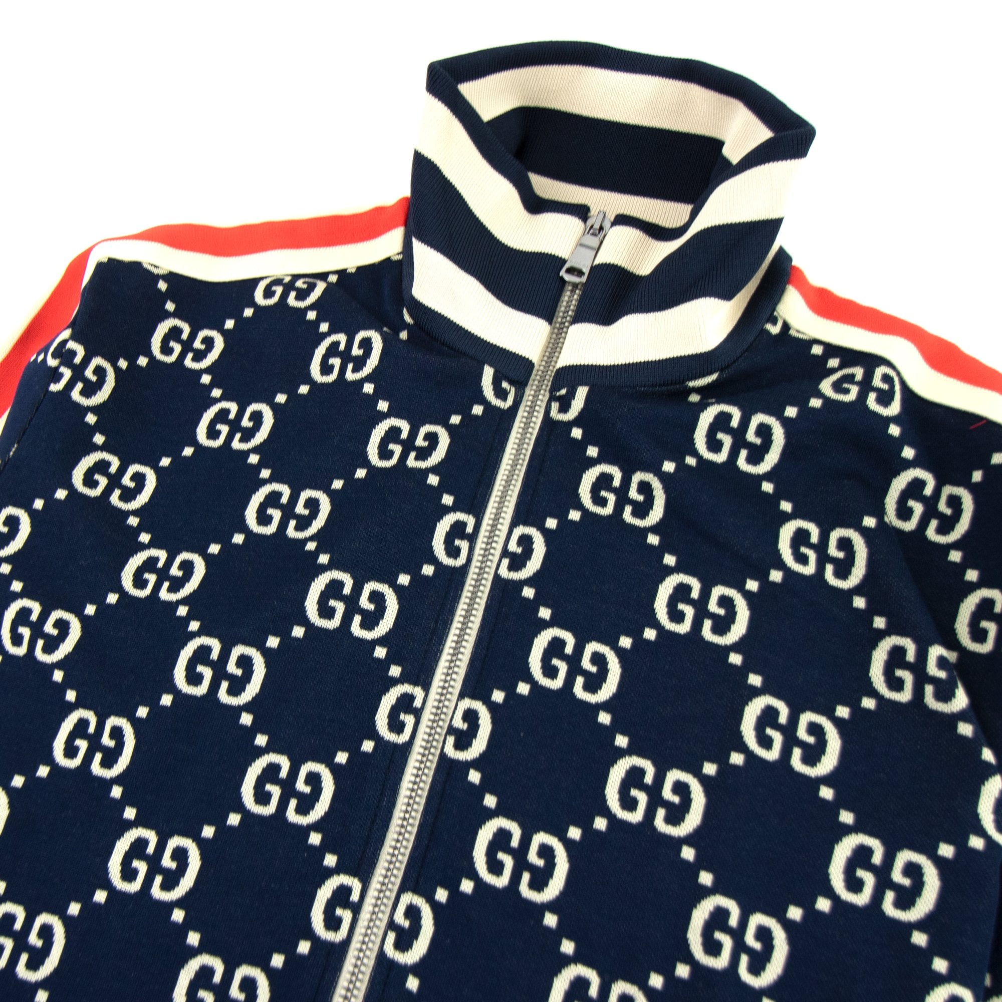 Gucci Jacquard GG Zip Up Jacket Blue | ONU – Onu
