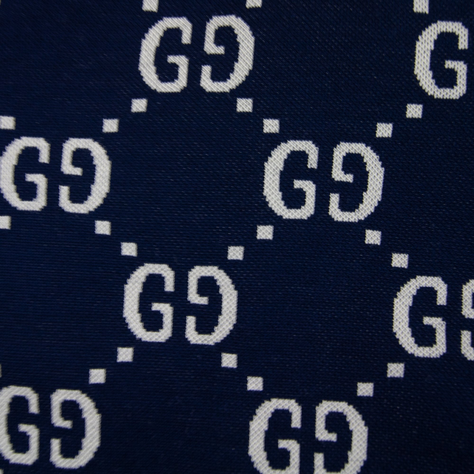 Gucci Jacquard Gg Zip Up Jacket Blue