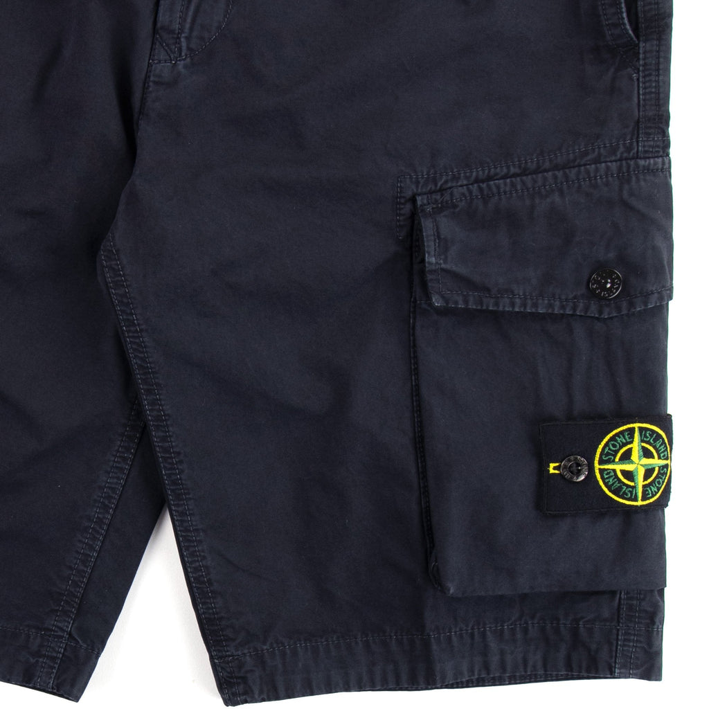 Stone Island L07WA 'OLD' Dye Treatment Bermuda Shorts Navy V0120