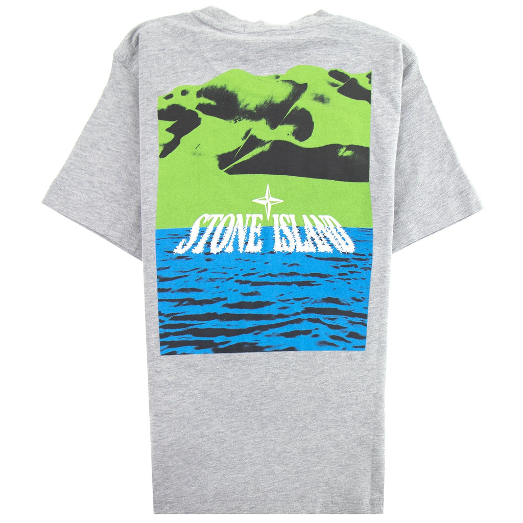Stone Island Junior 21054 Digital Landscape T-shirt Grey V0M64