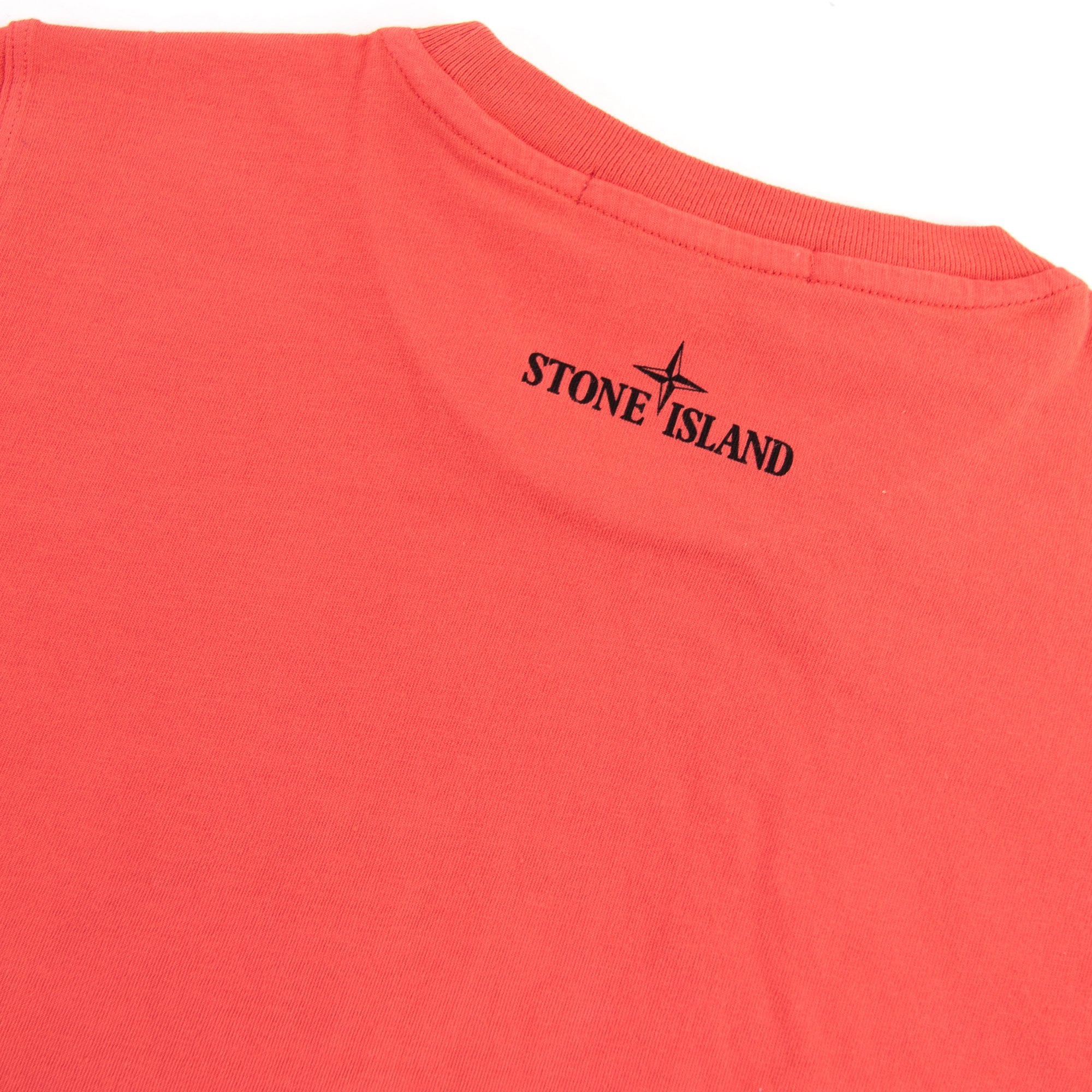 Stone Island Junior 21056 Camo Print T-shirt Coral V0036