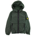 Stone Island Junior 40132 Nylon Metal Zip Hooded Jacket Green V0053