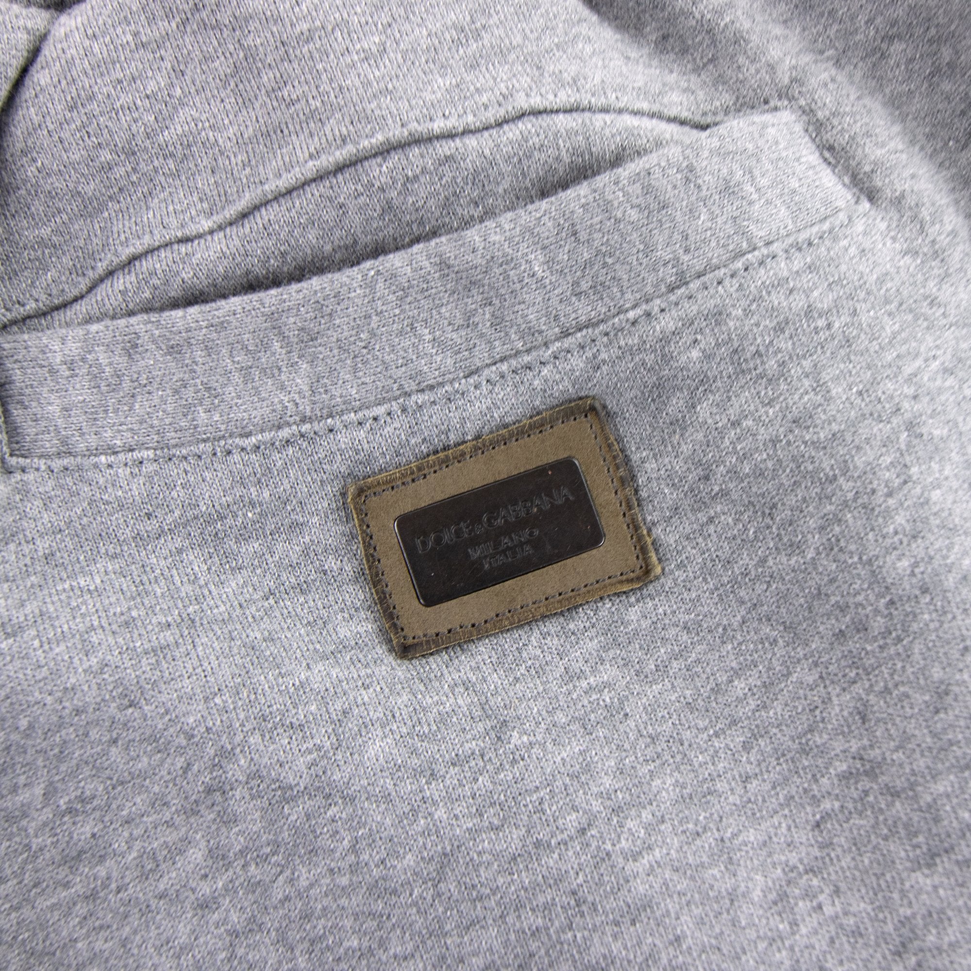 Dolce & Gabbana Metal Logo Straight Cuff Pants Grey S8291