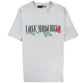 Love Moschino Rose Logo T-shirt Grey