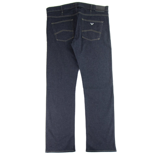 Armani Jeans J31 Yellow Stitch Regular Fit Jeans Denim Nero