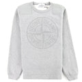 Stone Island Junior 60940 Reflective Logo Sweatshirt Grey V1064