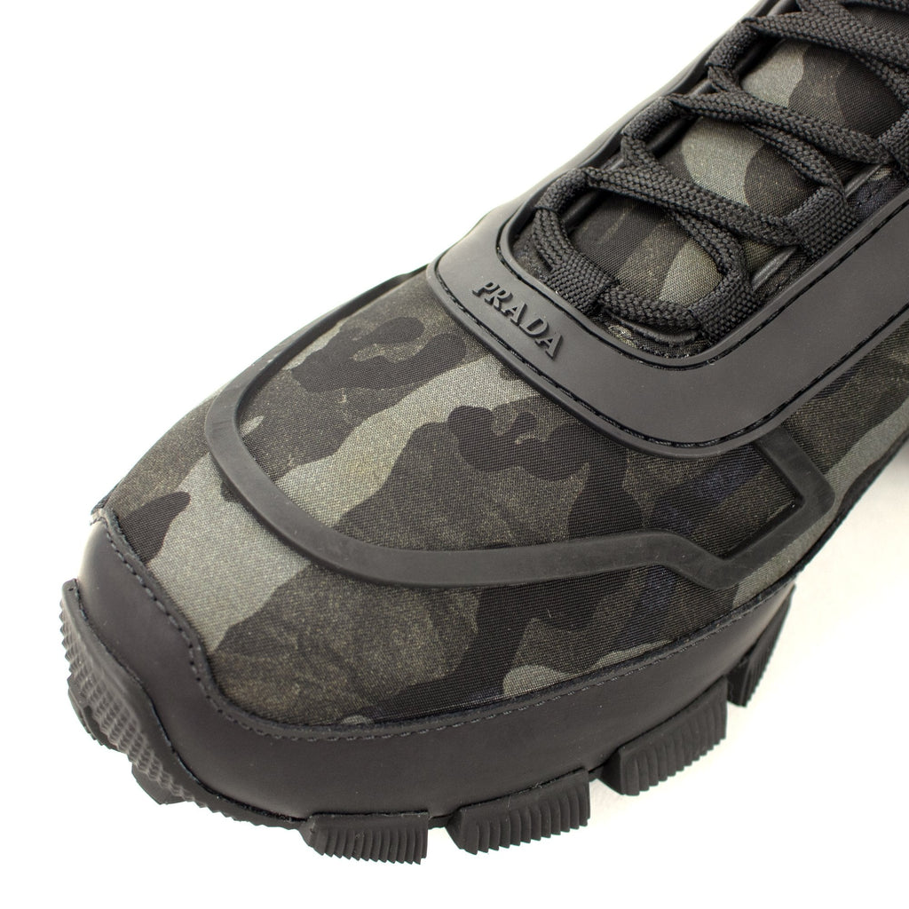 Prada Nylon Camo Trainers Black