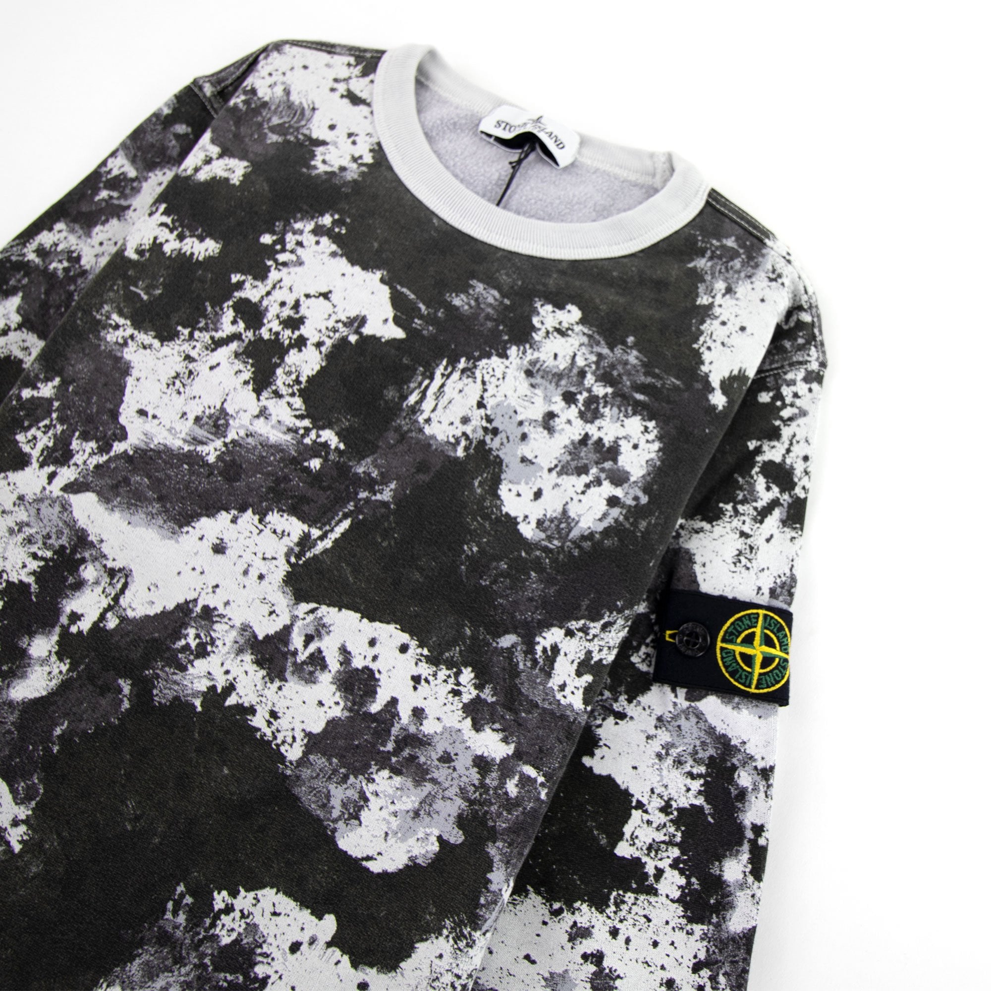 Stone Island Junior 61646 Camouflage Sweatshirt Pearl V0061