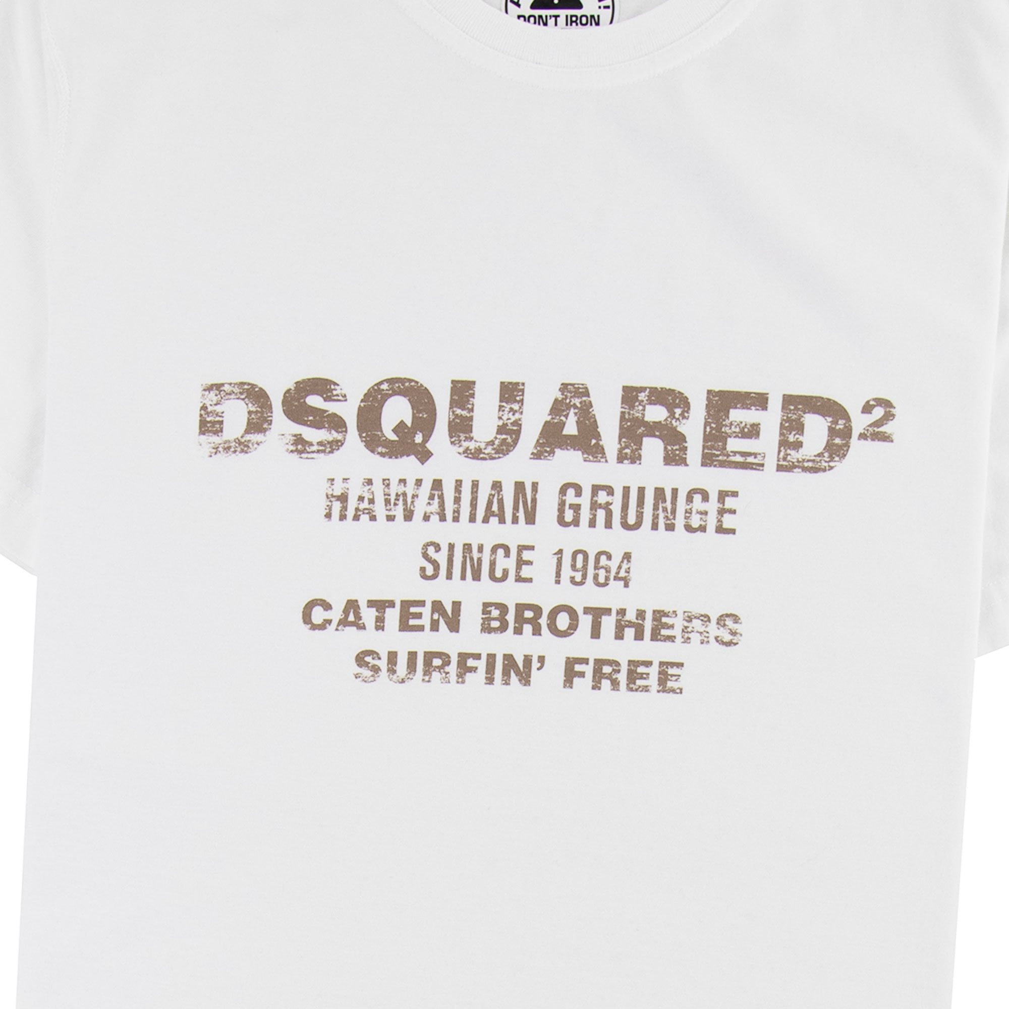 Dsquared2 Hawiian Grunge T-shirt White