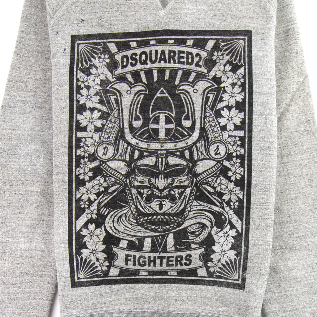 Dsquared2 Fighters Crewneck Sweatshirt Grey