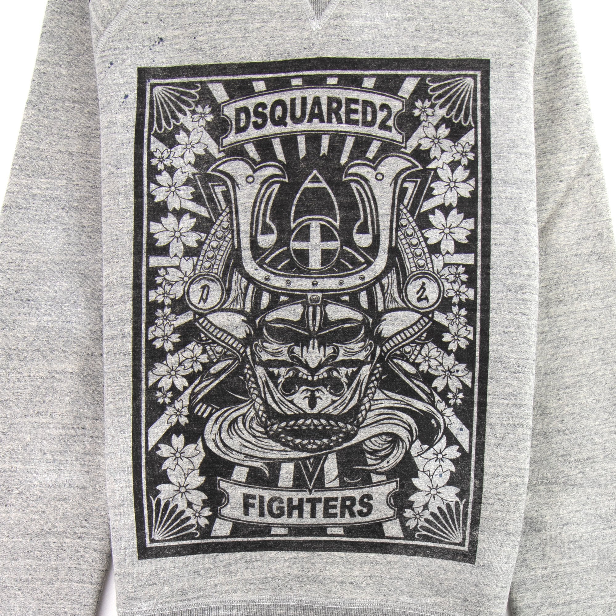 Dsquared2 Fighters Crewneck Sweatshirt Grey