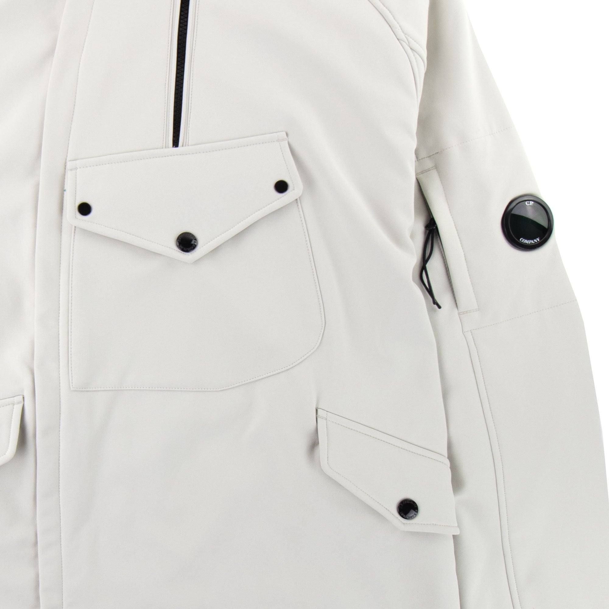 Cp Company Multi Pocket Soft Shell Jacket White