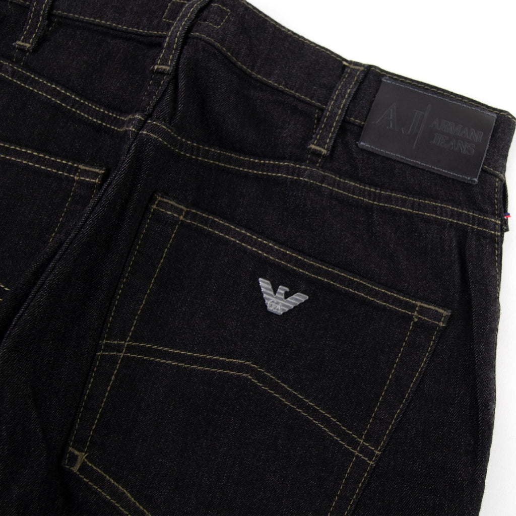Armani Jeans J31 Regular Fit Denim Jeans Black