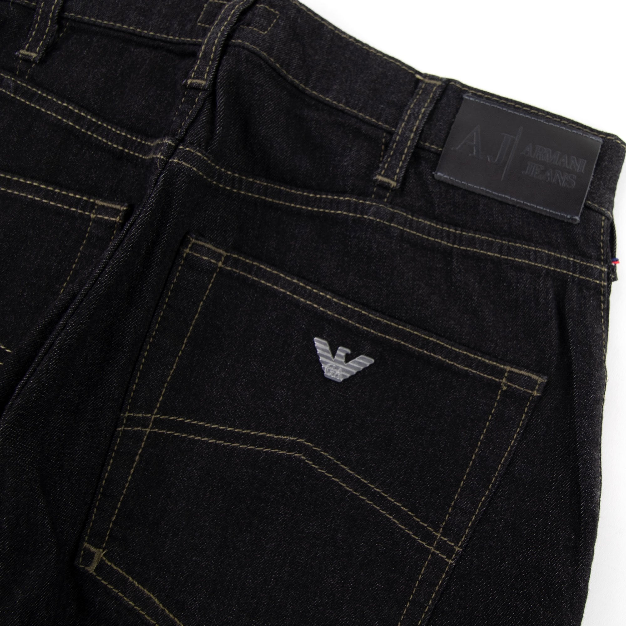 Armani Jeans J31 Regular Fit Denim Jeans Black