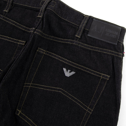 Armani Jeans J31 Regular Fit Denim Jeans Black
