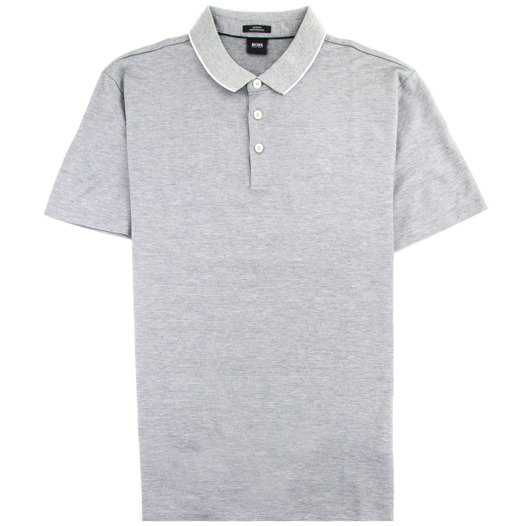 Hugo Boss Pelham Short Sleeve Polo Shirt Grey