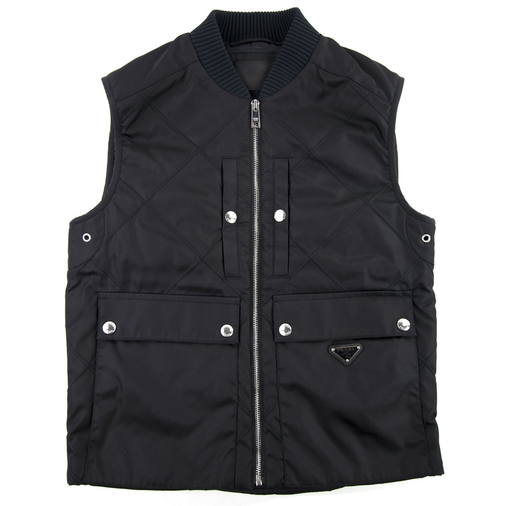 Prada Nylon Gabardine Vest Nero