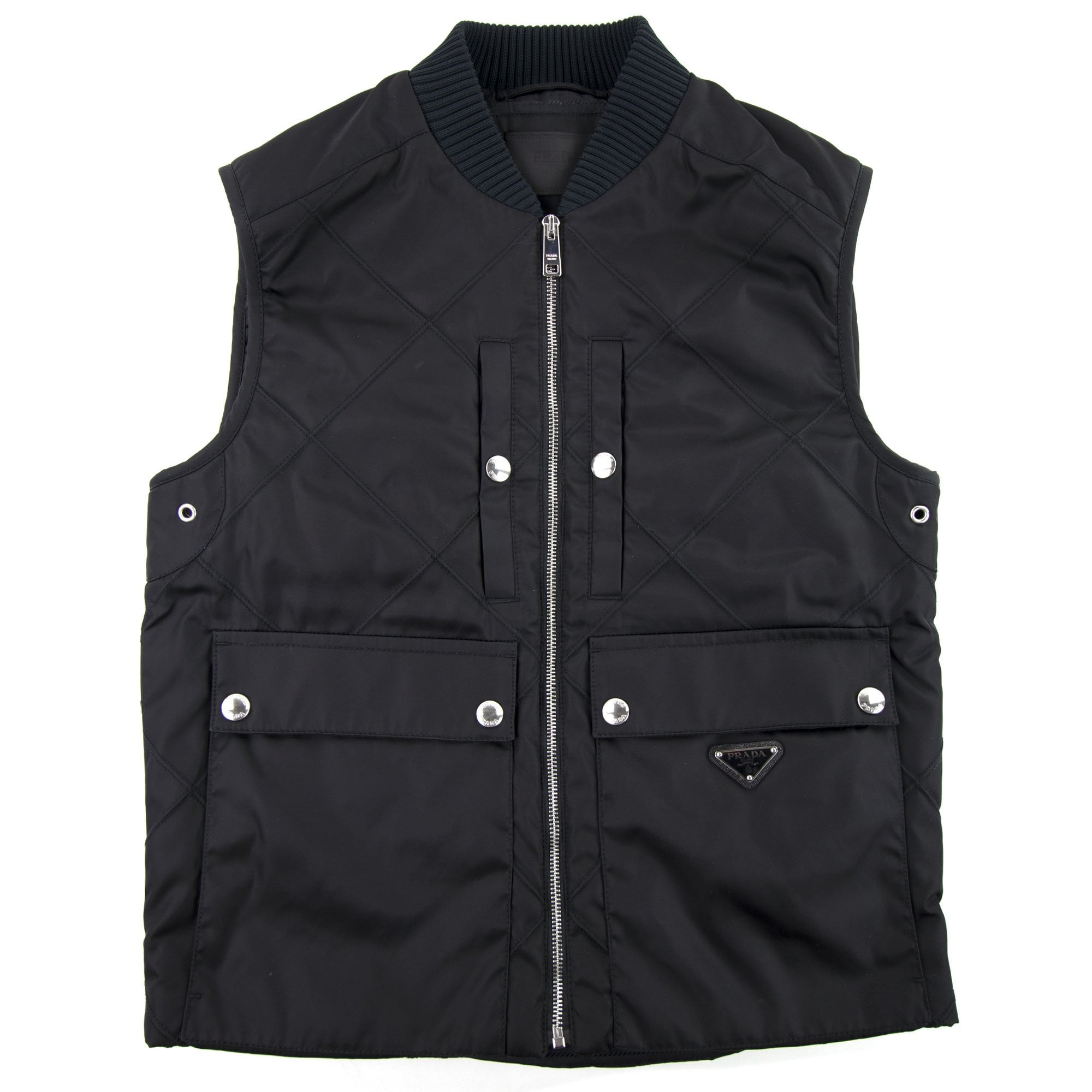 Prada Nylon Gabardine Vest Nero