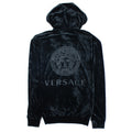 Versace Velour Medusa Hoodie Black