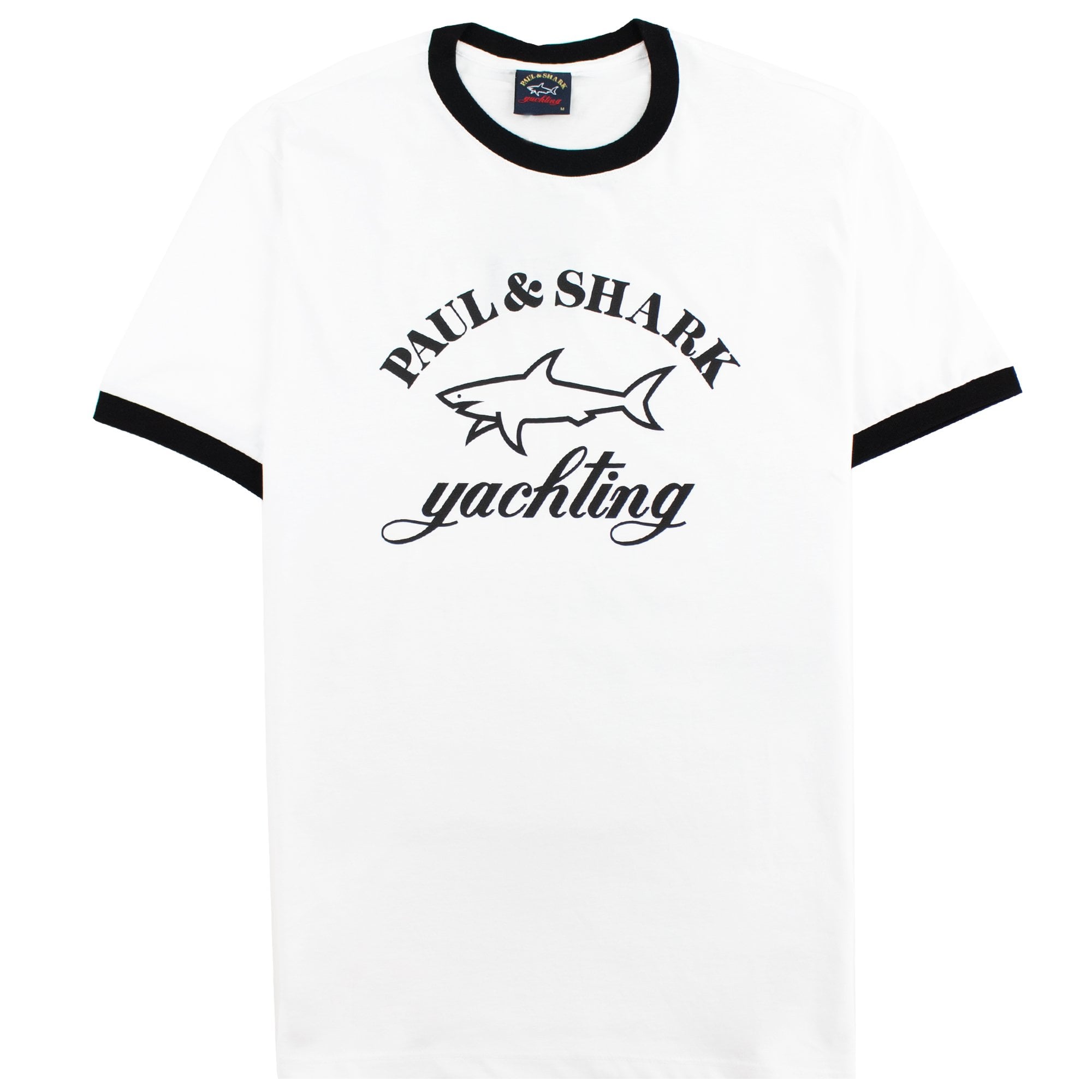 Paul And Shark Logo Print Ringer T-shirt White