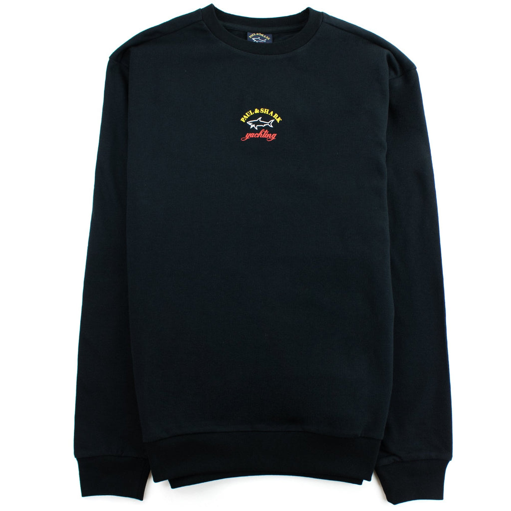 Paul And Shark Central Logo Crew Sweatshirt Black