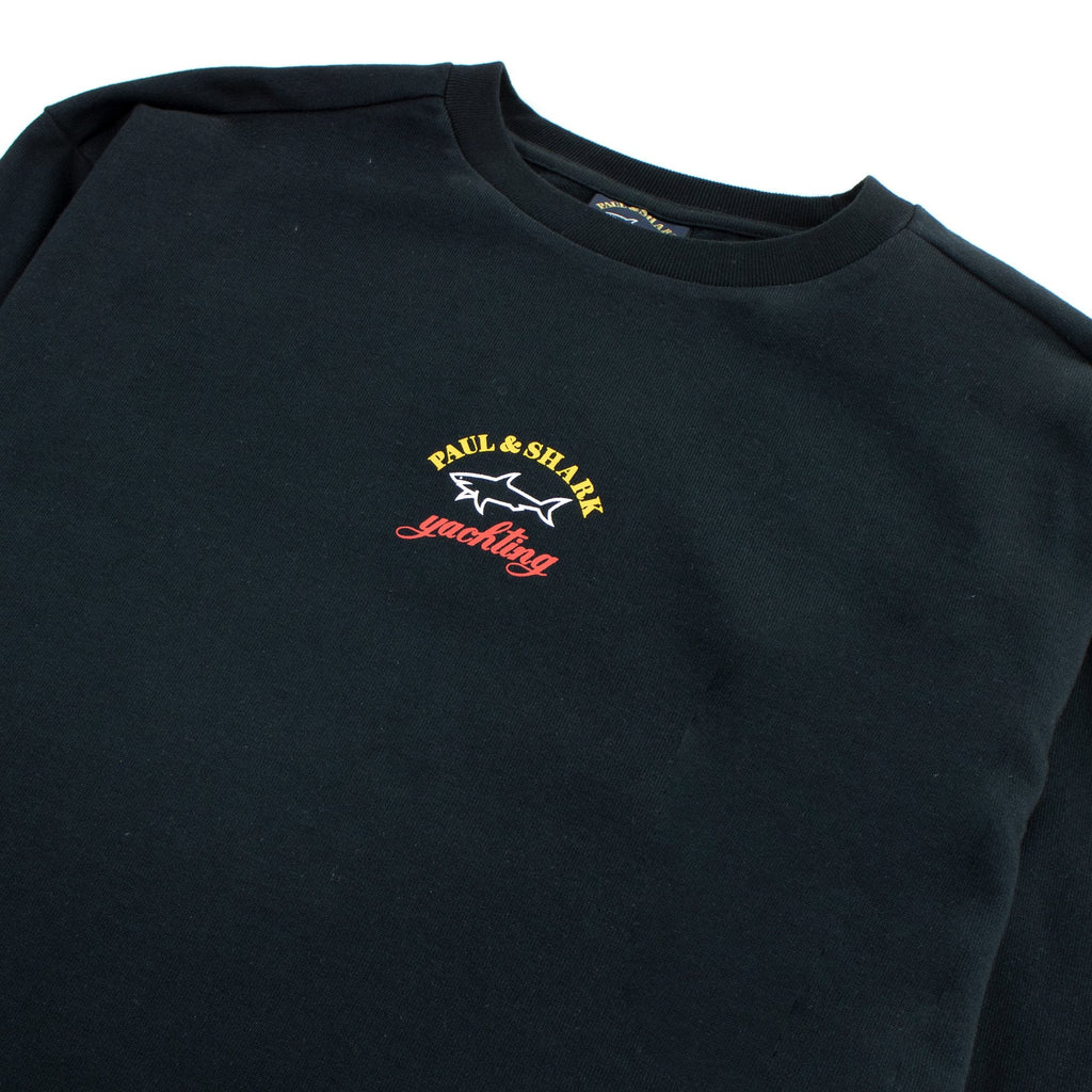 Paul And Shark Central Logo Crew Sweatshirt Black