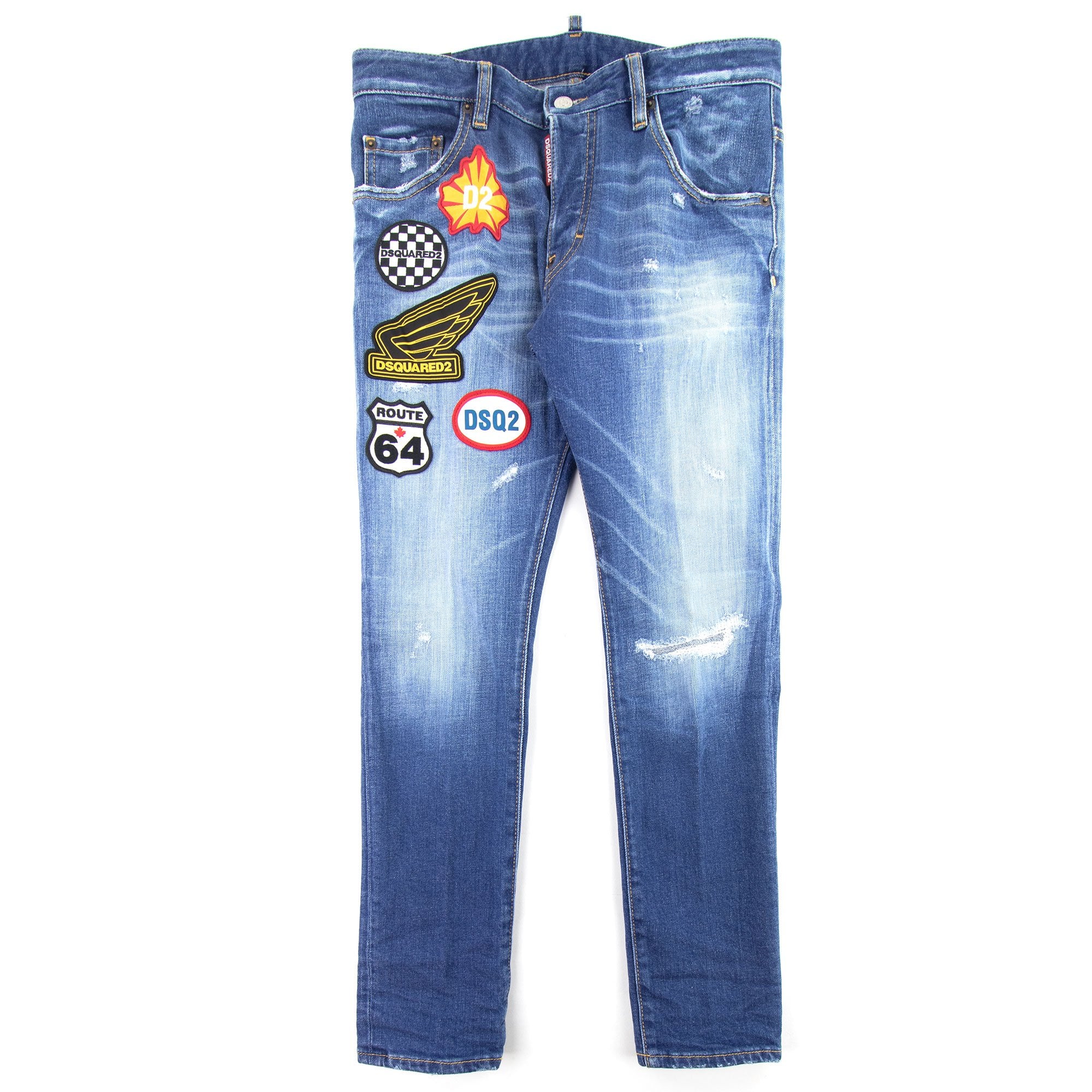 Dsquared2 Patch Logos Skater Jeans Denim 470 | ONU – Onu