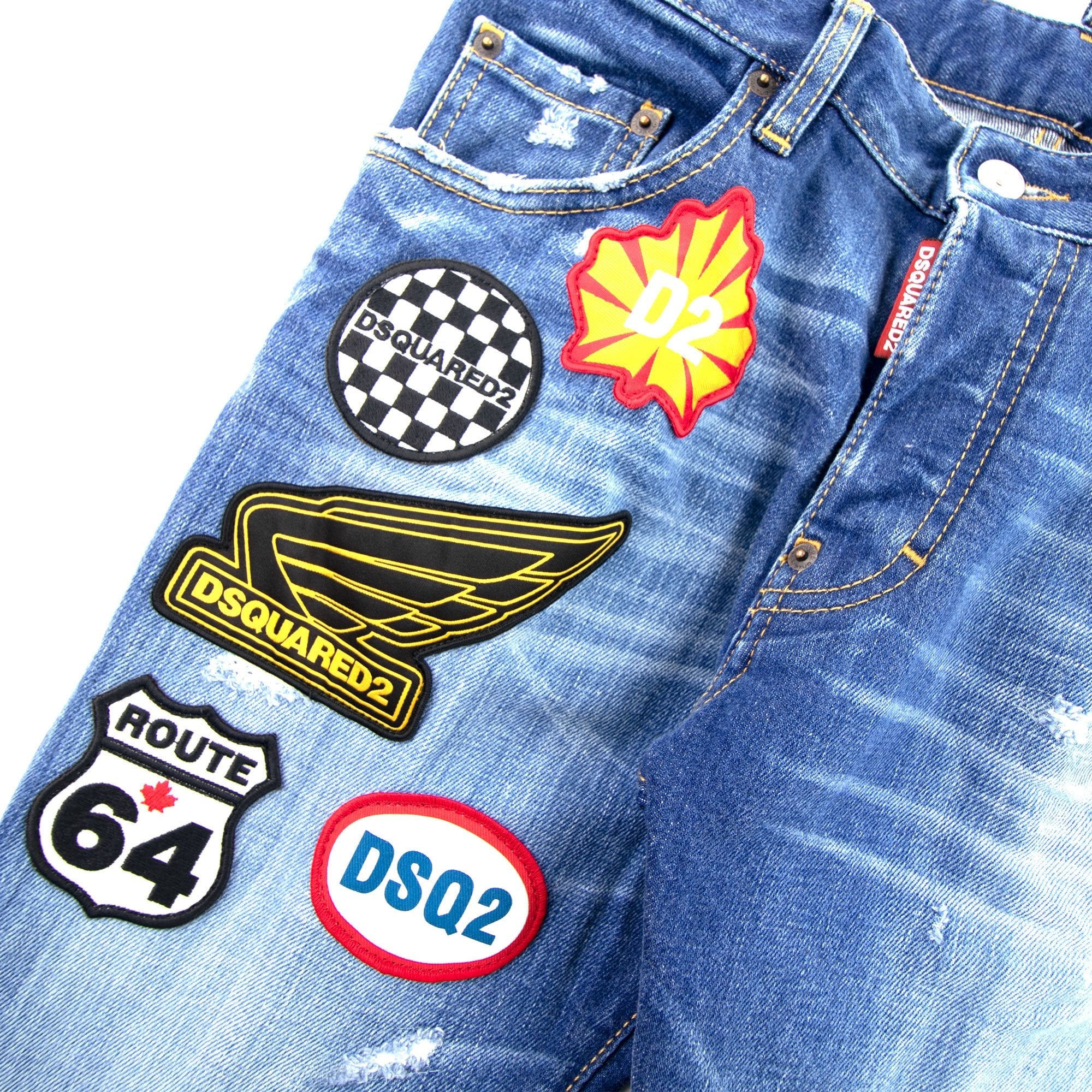 Dsquared2 Patch Logos Skater Jeans Denim 470