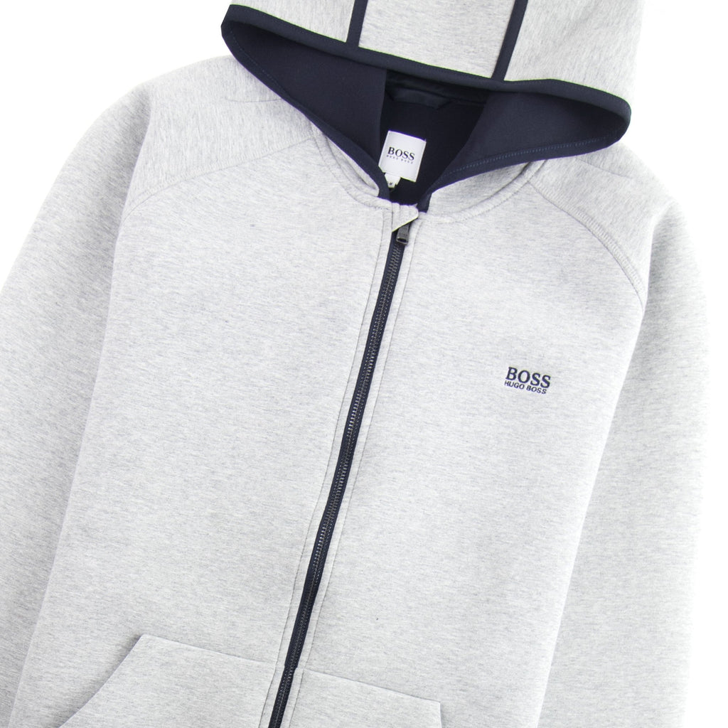Hugo Boss Kids Small Logo Hooded Sweatshirt Grey Marl