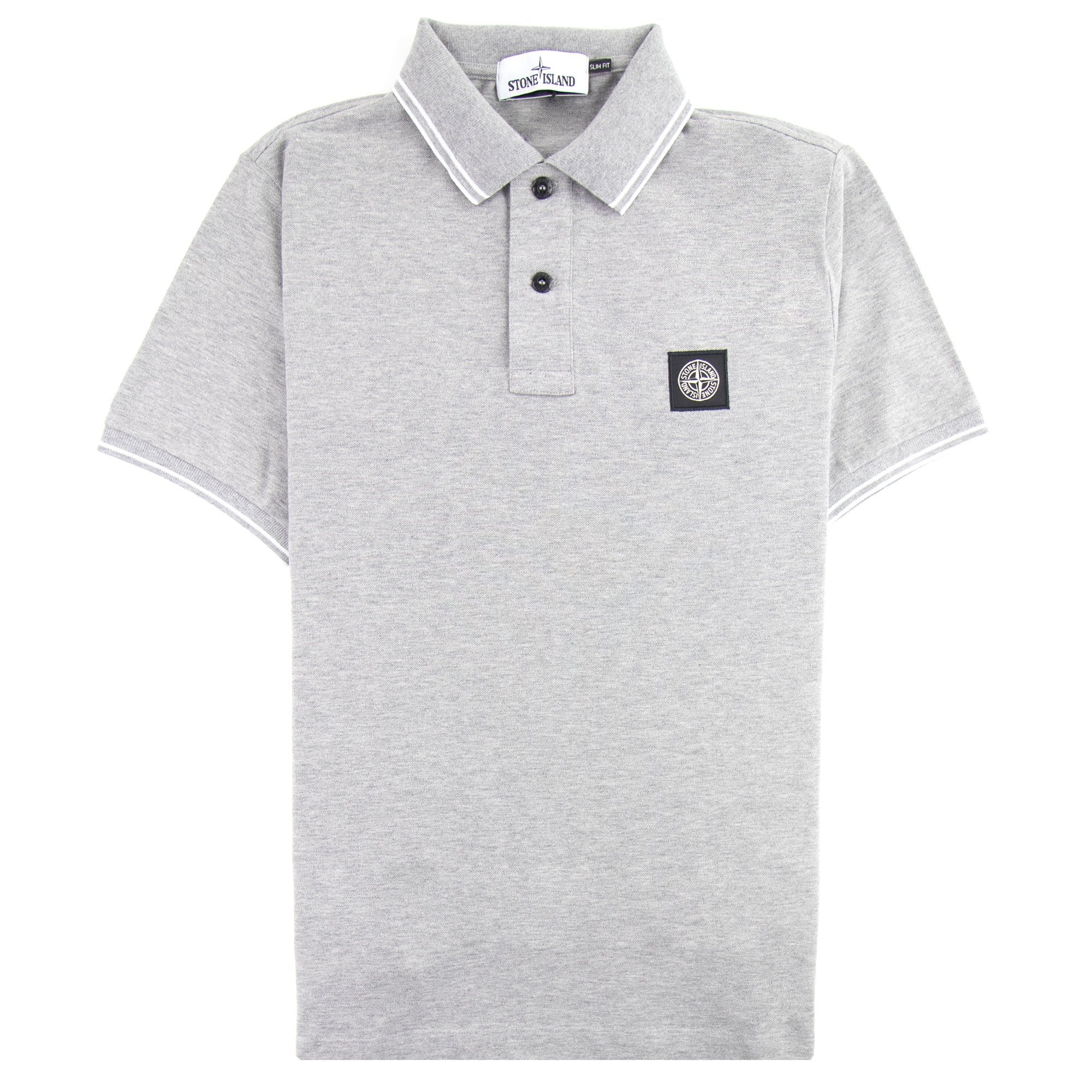 Stone Island 22s18 Slim Fit Polo Shirt Grey V0m64