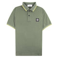 Stone Island 22s18 Slim Fit Polo Shirt Olive/Yellow V2058