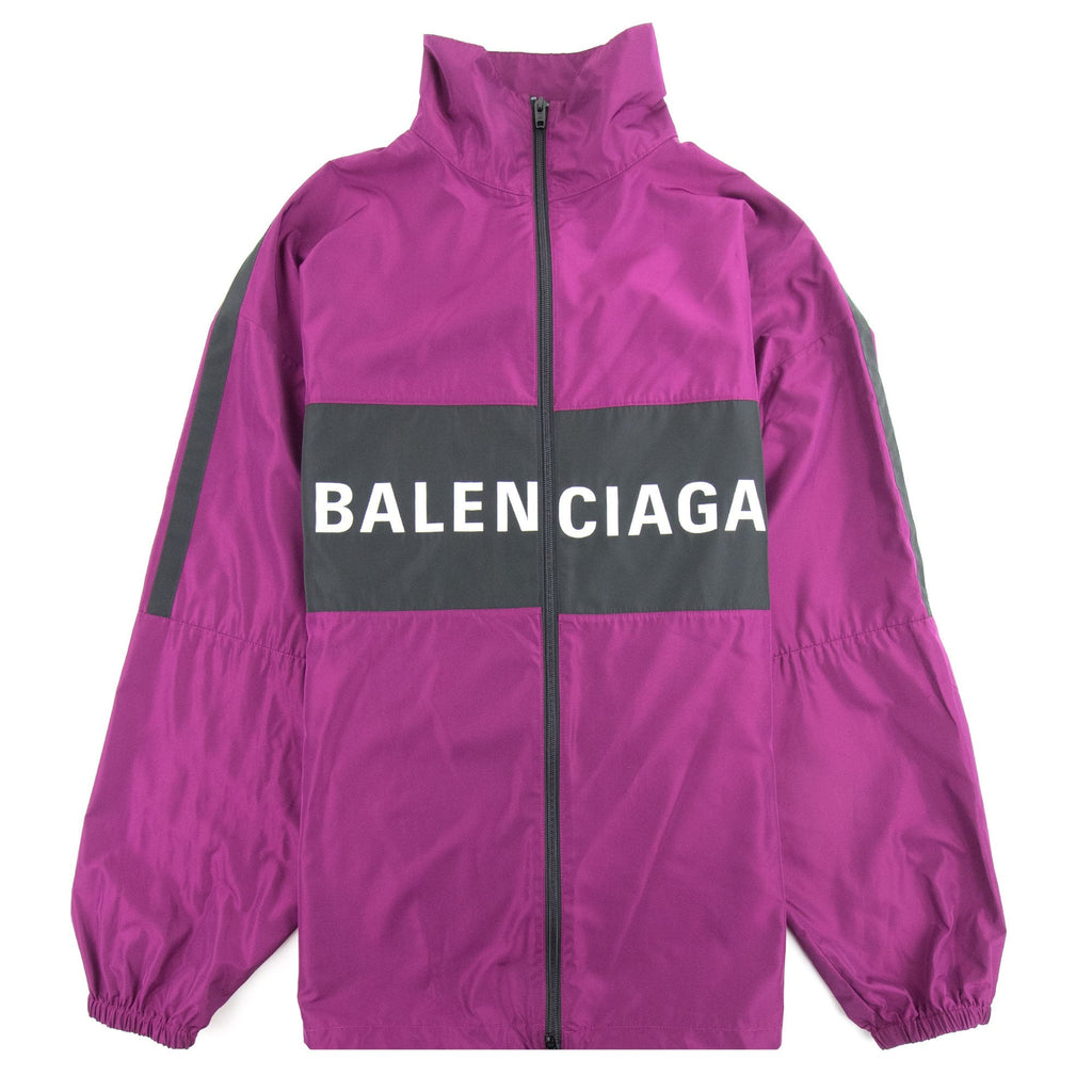 Balenciaga Nylon Logo Tracksuit Jacket Purple