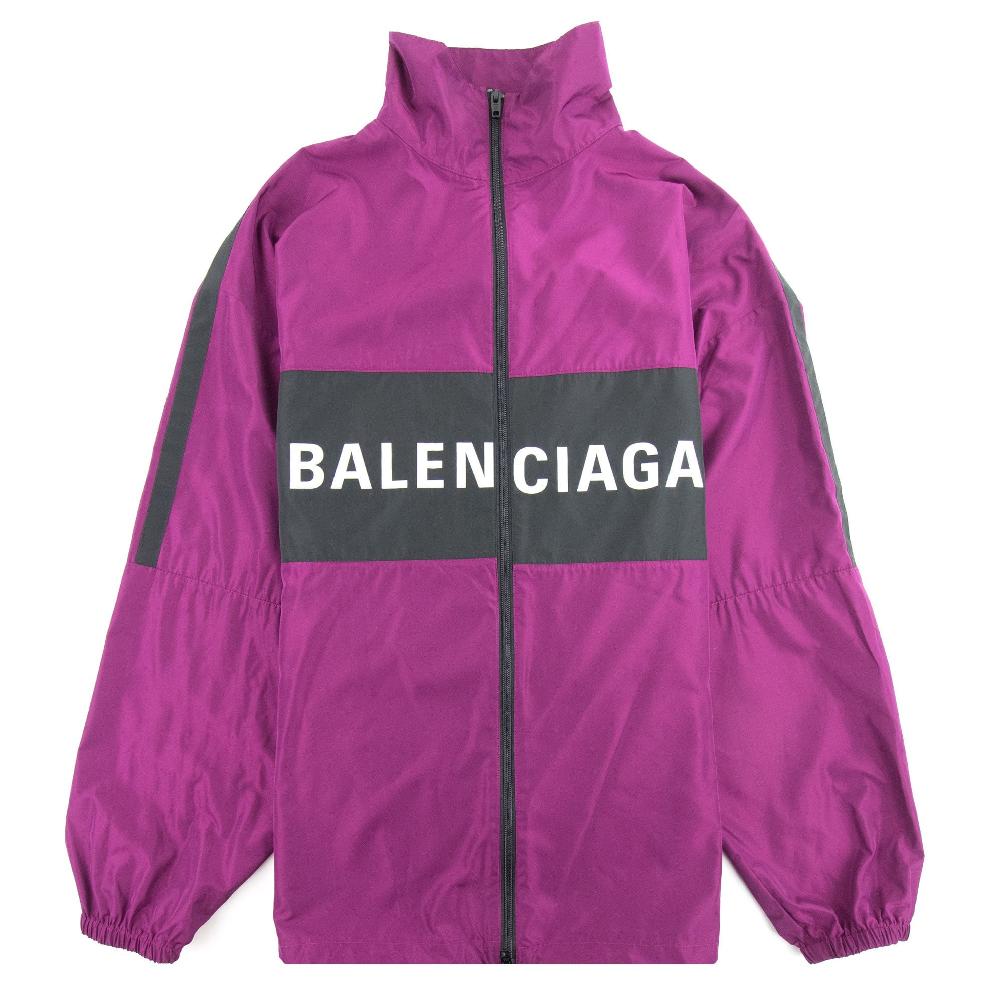 Balenciaga Nylon Logo Tracksuit Jacket Purple