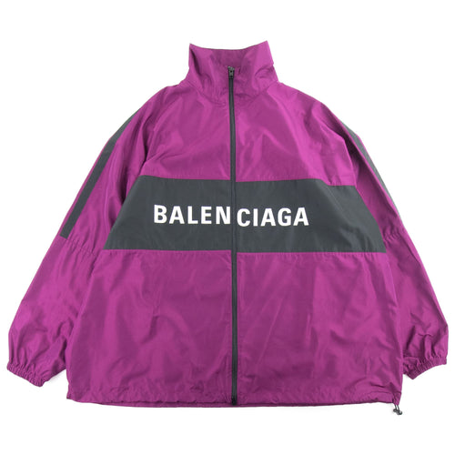 Balenciaga Nylon Logo Tracksuit Jacket Purple