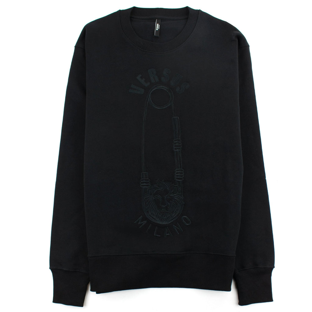 Versace Versus Embroidered Pin Sweatshirt Black