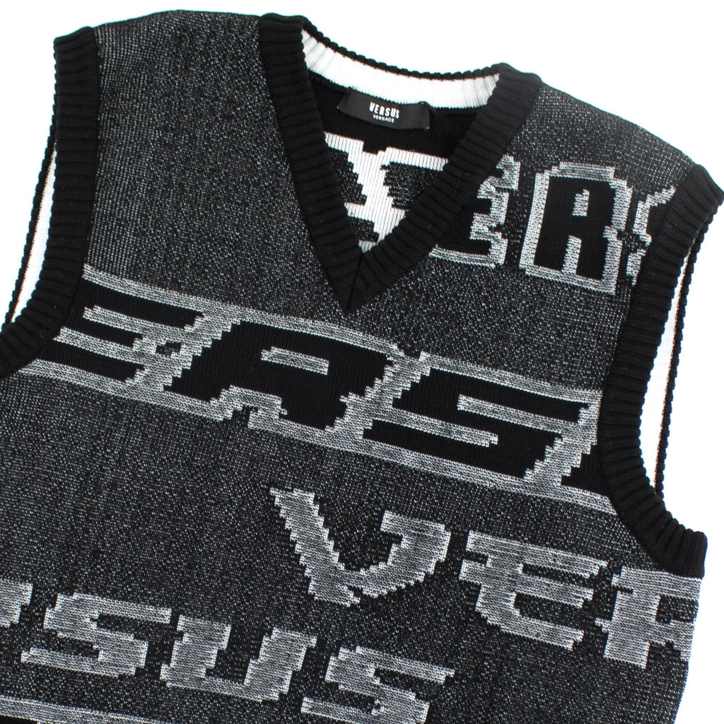 Versace Versus Knitted Vest Top Black