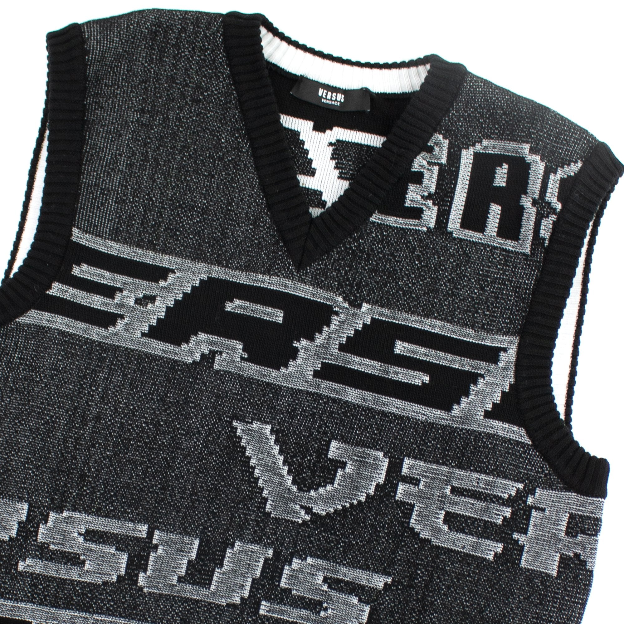 Versace Versus Knitted Vest Top Black