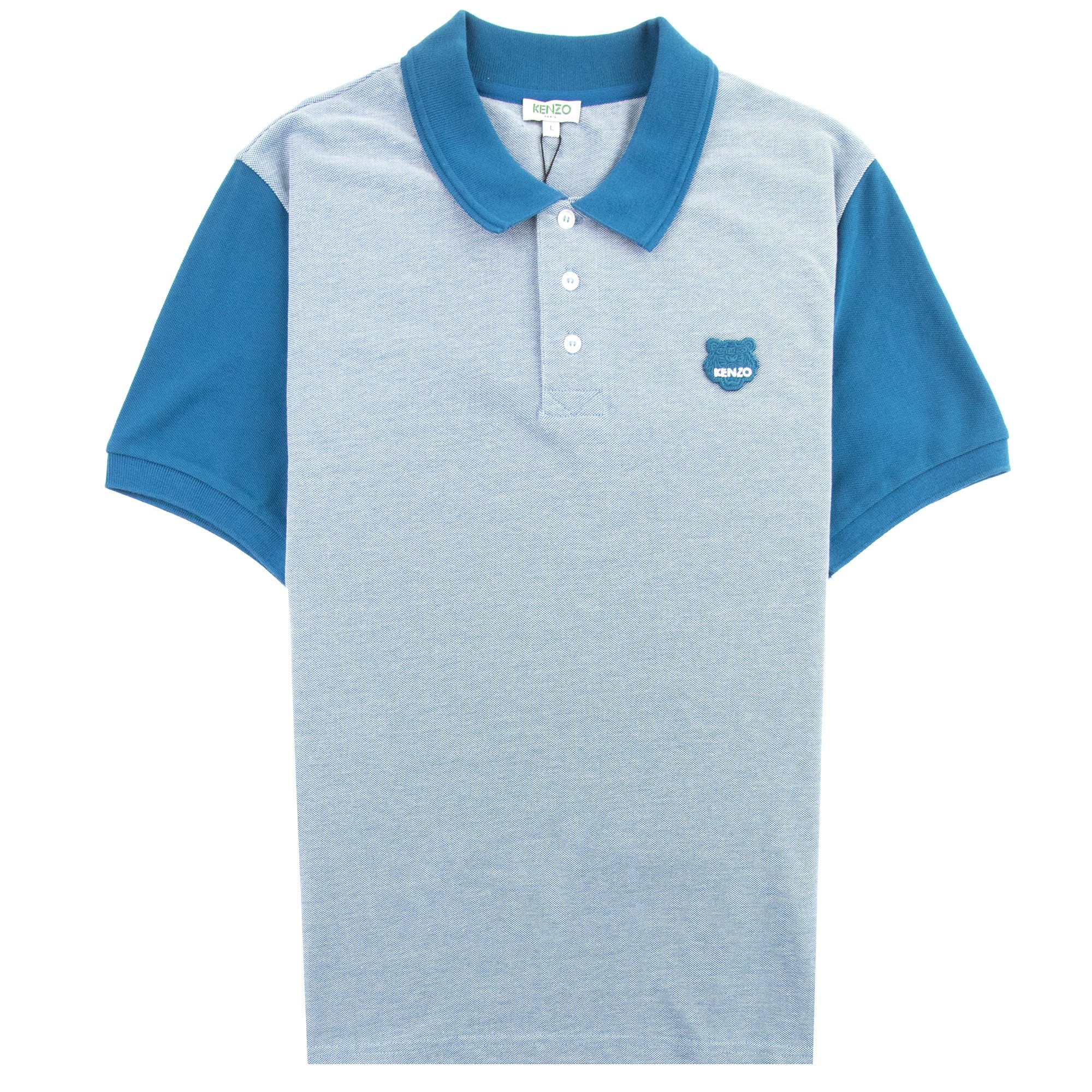 Kenzo Fitted Tiger Polo Shirt Blue