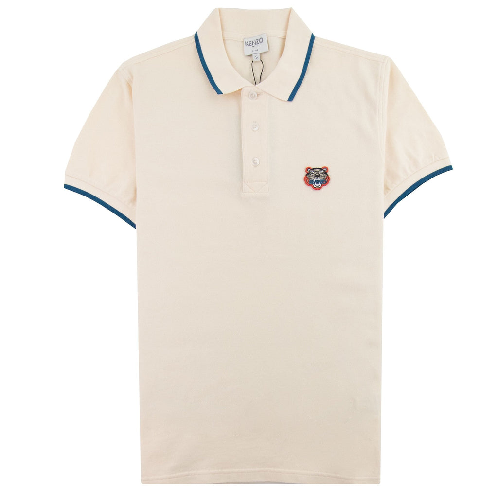 Kenzo Tiger Crest K Fit Polo Ecru