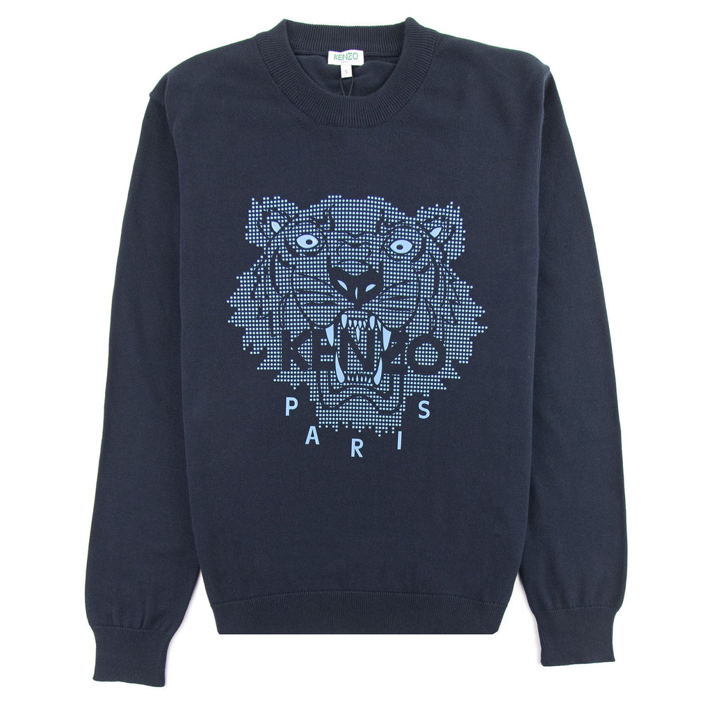 Kenzo Dot Tiger Knitwear Sweatshirt Navy