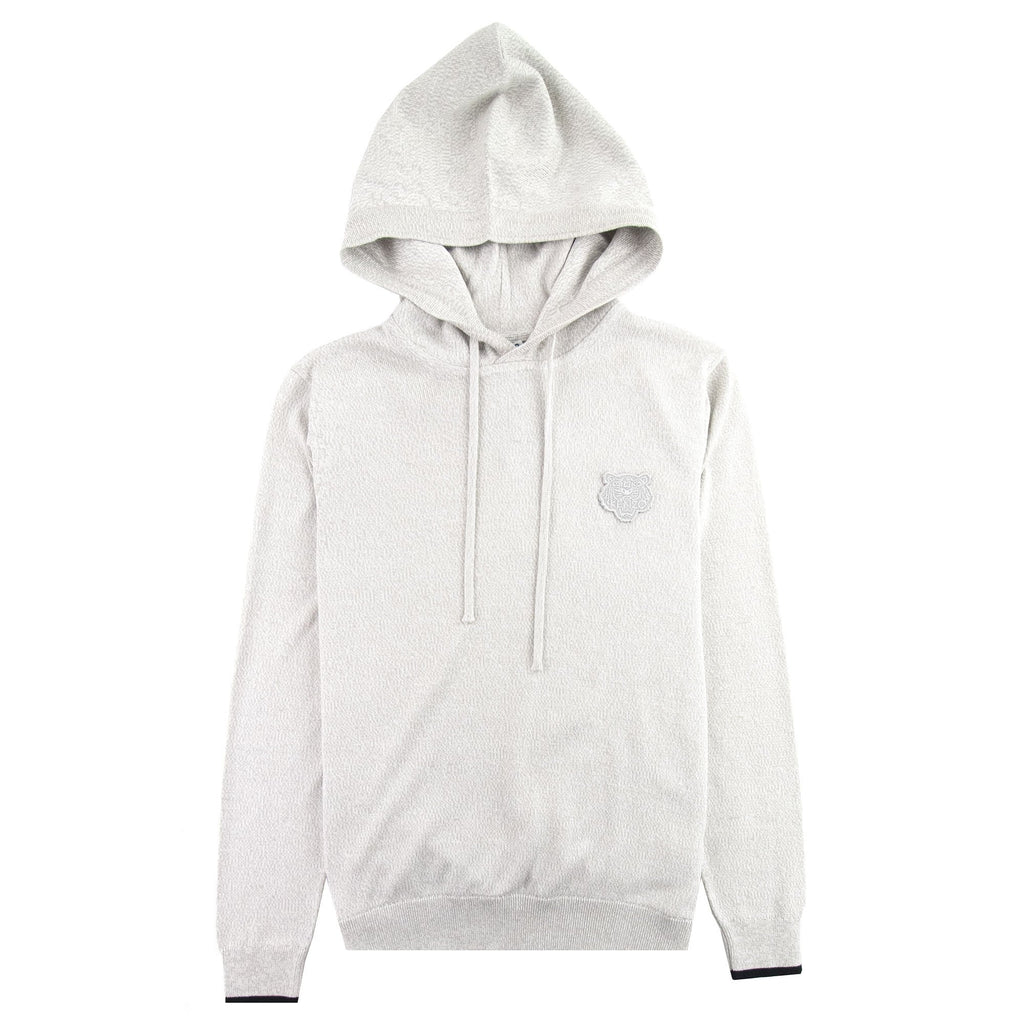 Kenzo Tiger Logo Hoodie Marl Grey