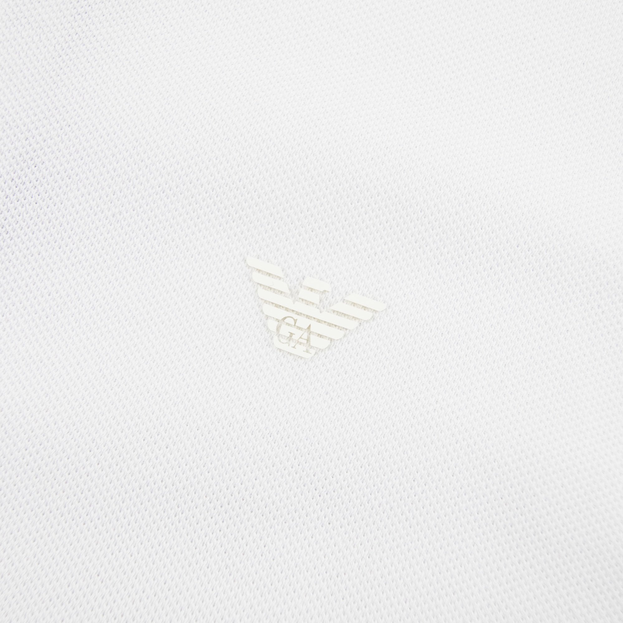 Emporio Armani Logo Short Sleeve Polo Shirt White 0100