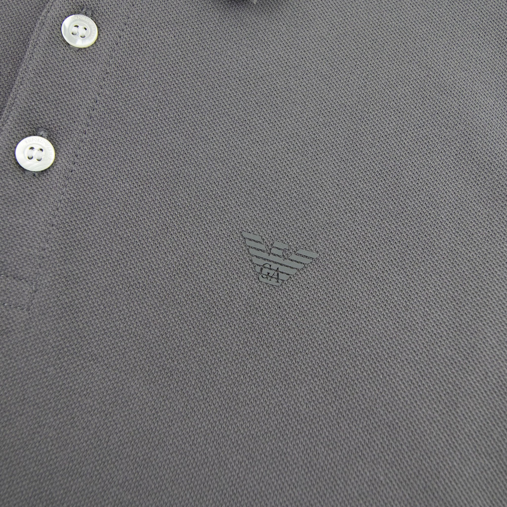 Emporio Armani Logo Short Sleeve Polo Shirt Grey 0635