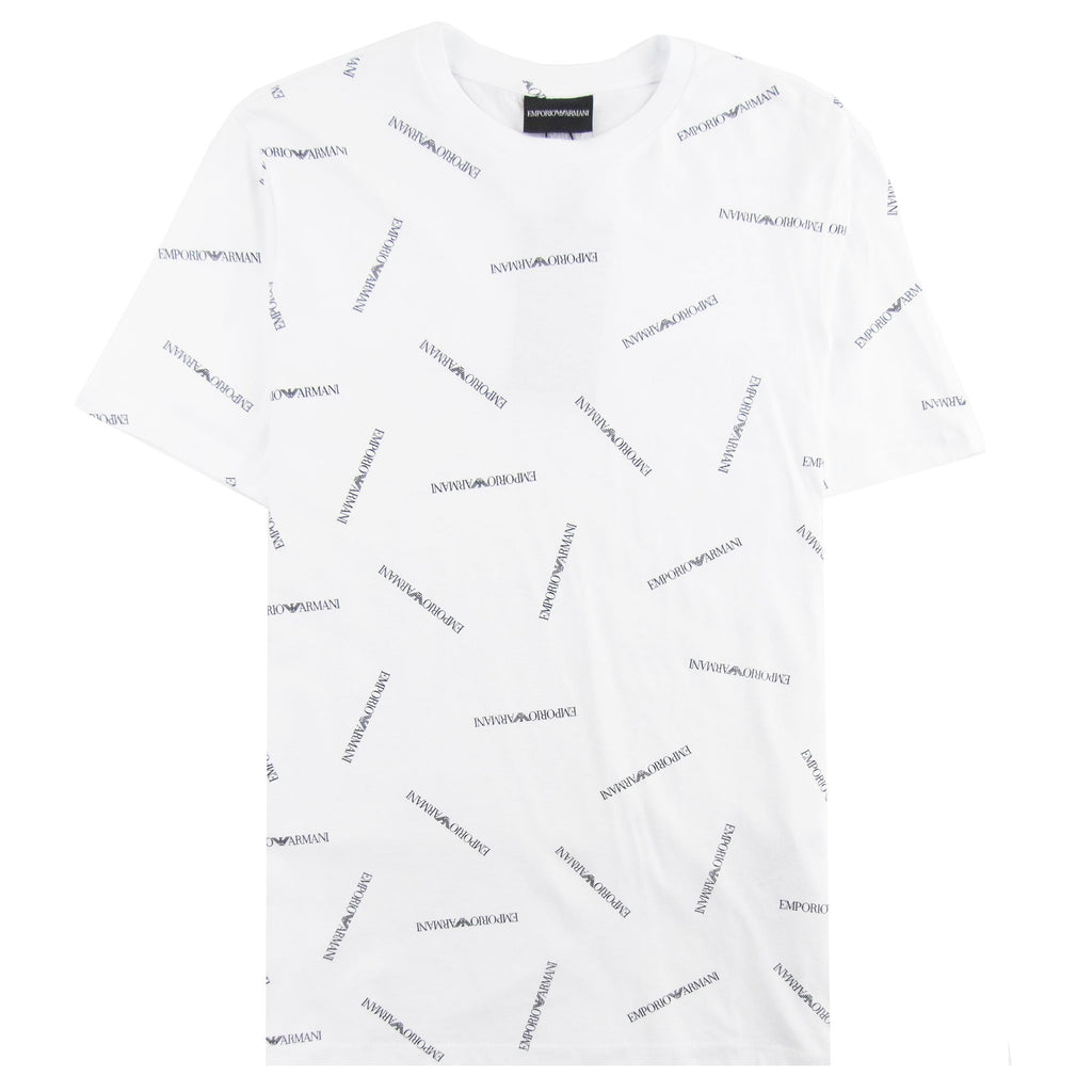 Emporio Armani All Over Print T-shirt White 0100