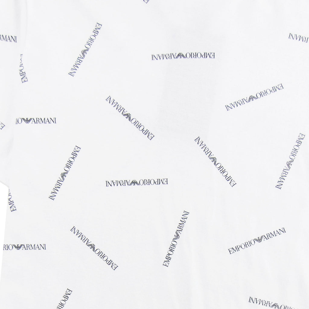 Emporio Armani All Over Print T-shirt White 0100