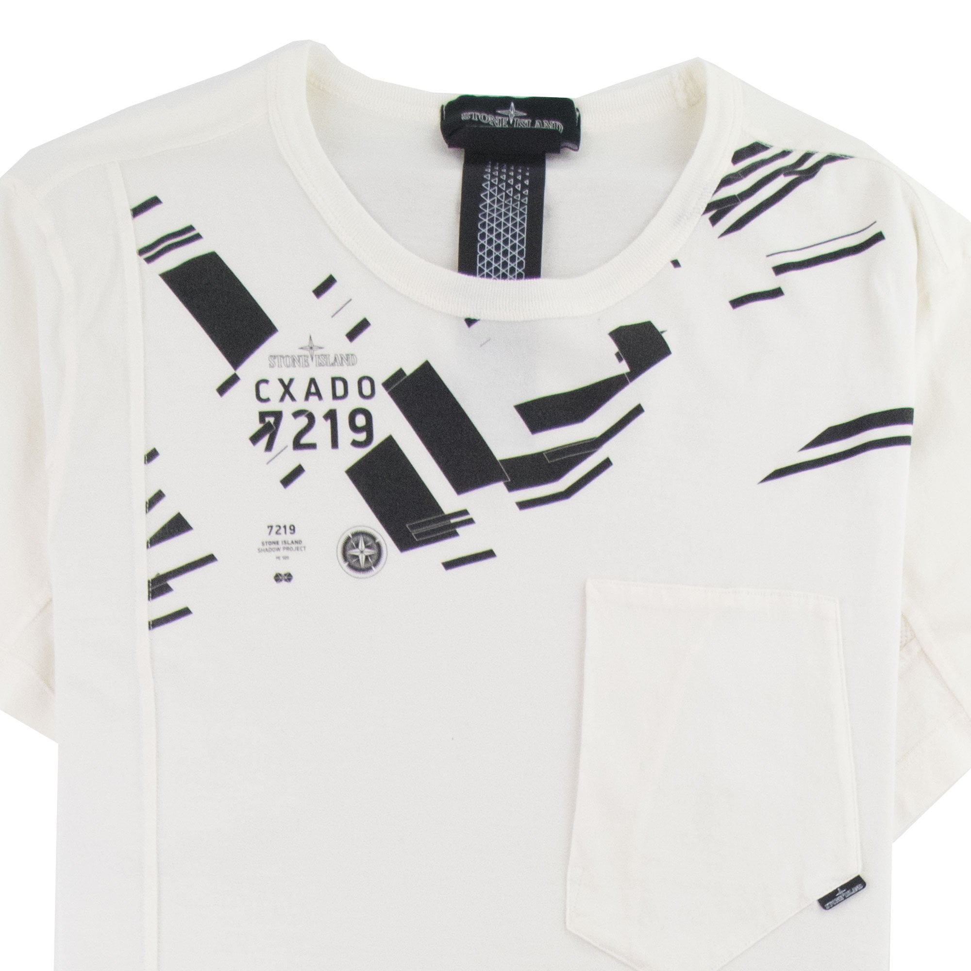 希少　STONE  CATCH POCKET-T 長袖カットソー Stone Island 20610 Printed Catch Pocket T-shirt Natural V0099