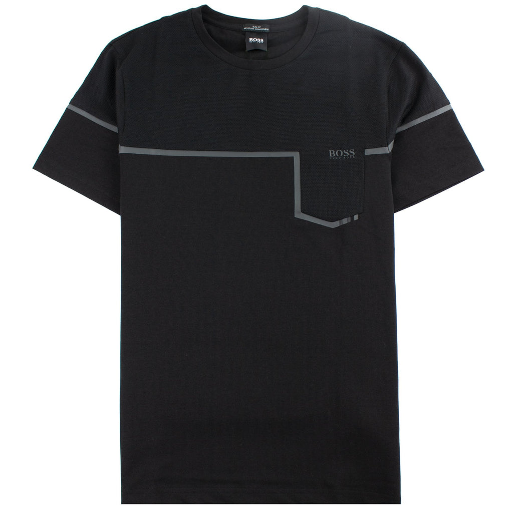 Hugo Boss Slim-fit Mixed-material T-shirt Black